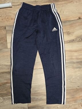 adidas Navy Sweatpants with White Side Stripes